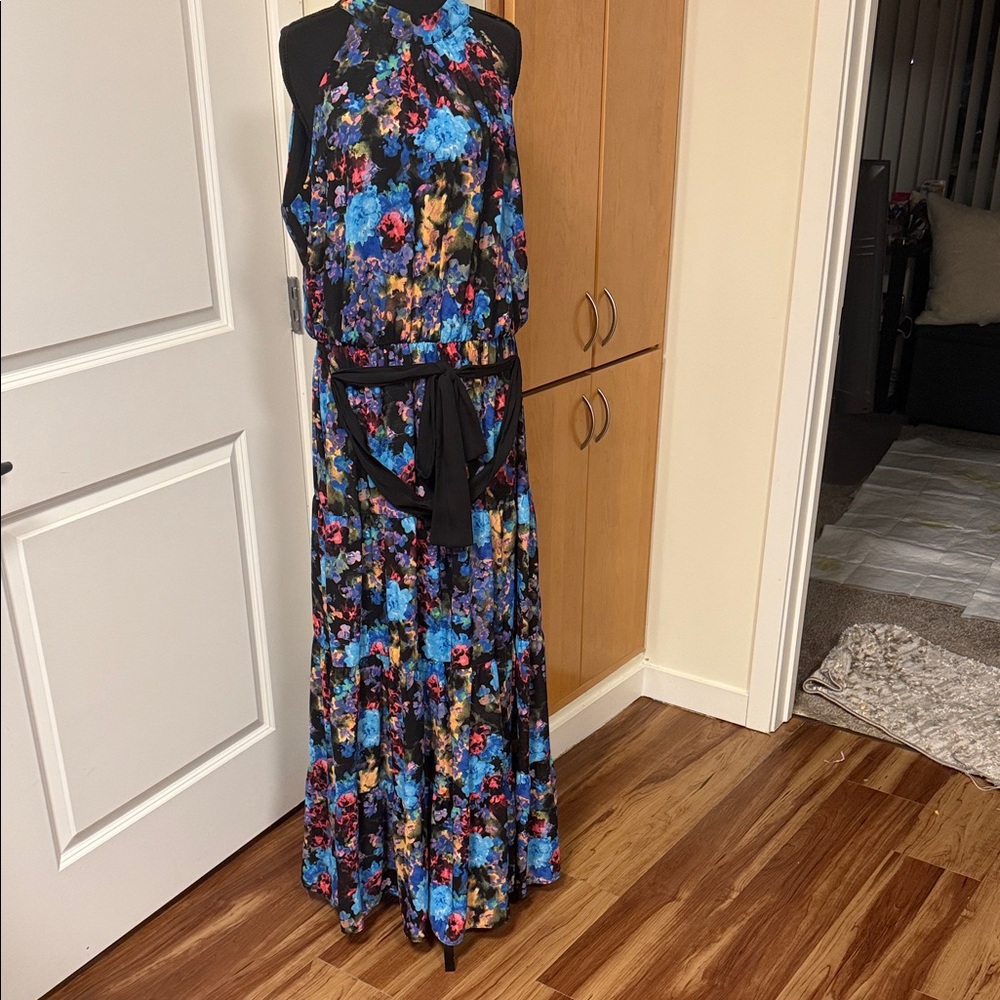 New York & Company Vibrant Floral Maxi Dress